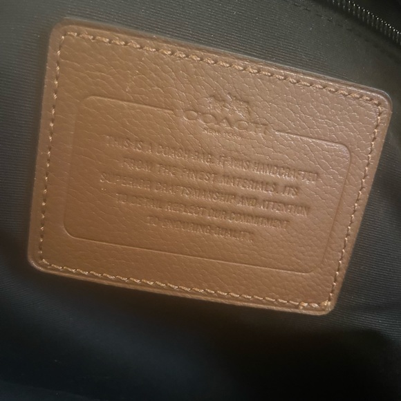 Coach Brown Leather & Camo Backpack - Picture 5 of 14